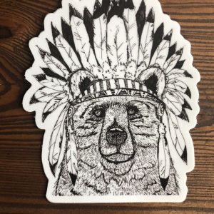 Grizzly Headdress Sticker